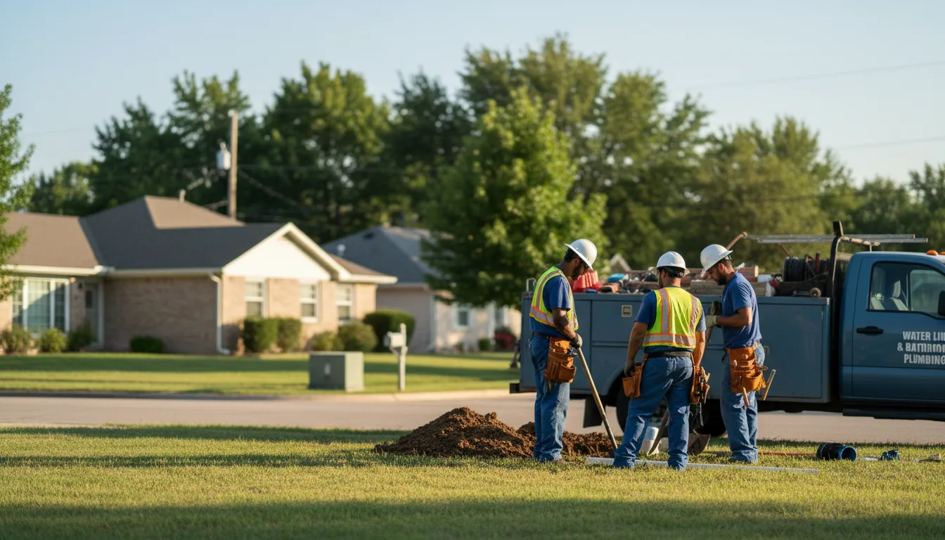 Residential water line and bathroom plumbing service in Lee, ME